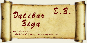 Dalibor Biga vizit kartica